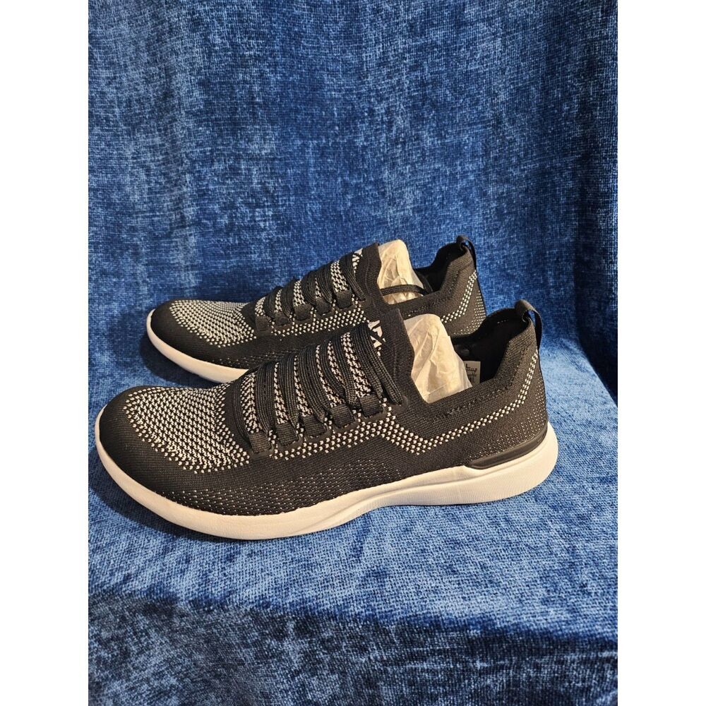 NEW APL Techloom Breeze Men 9 Women 11 Black White Running Shoes Sneakers - Picture 3 of 6